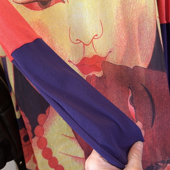 Vivienne Tam long mesh 90’s Y2K Buddha Kiss Dress - Picture 10 of 12